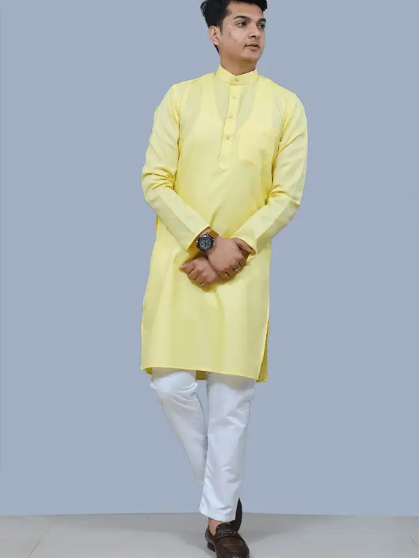 11 Men's Cotton Long Straight Kurta