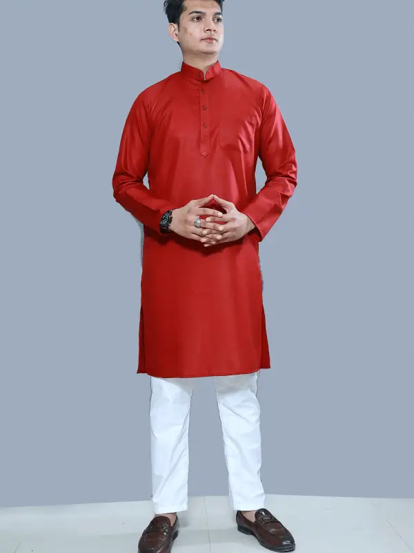 46 Men's Cotton Long Straight Kurta