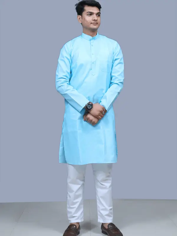 61 Men's Cotton Long Straight Kurta
